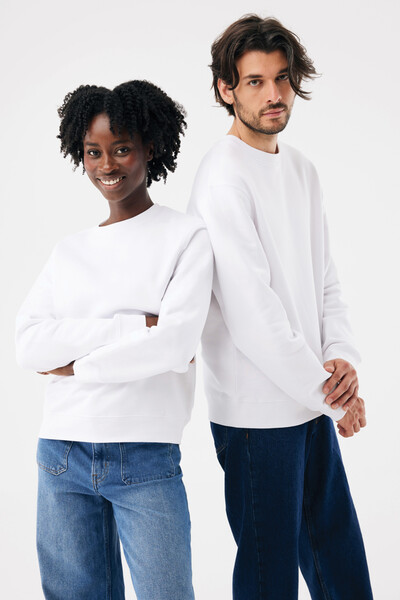 Mikina IQONIQ Torla z recyklované bavlny - Recycled White / XXL