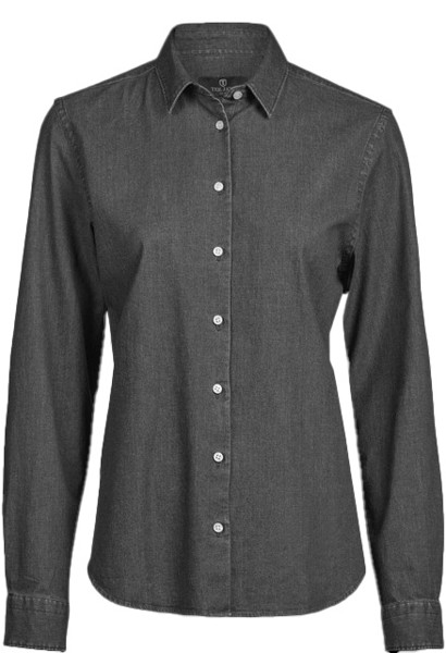 Women's Denim Shirt - Black Denim / S