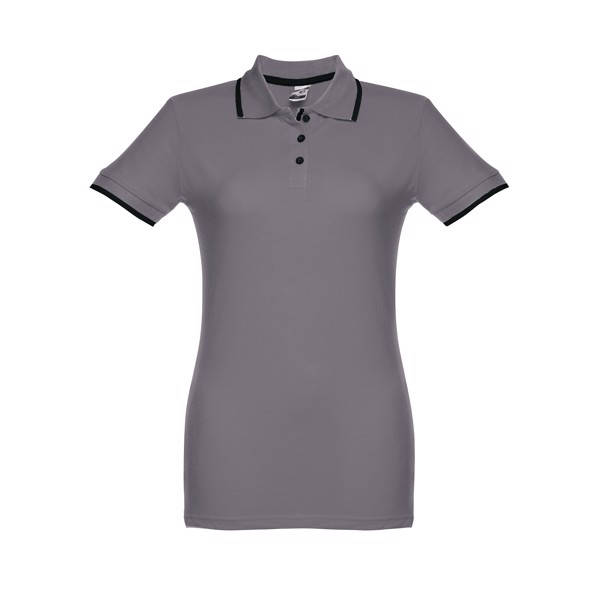 THC ROME WOMEN. Polo bicolor para senhora - Cinzento / S