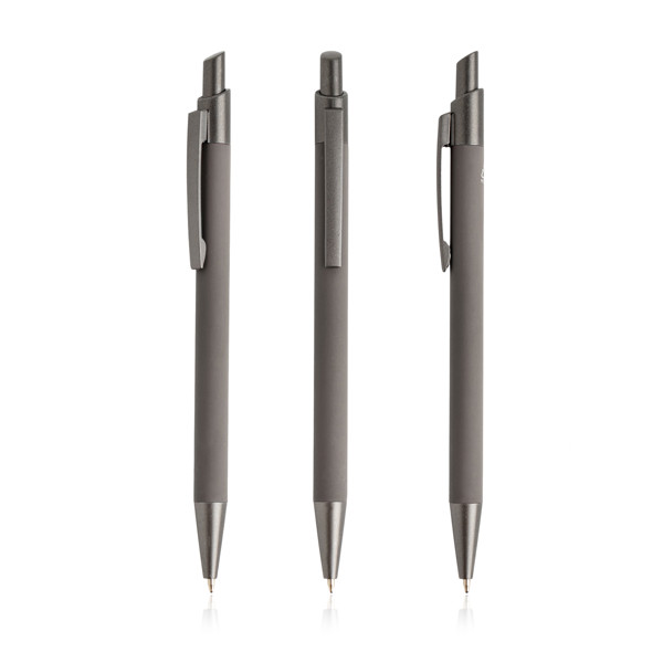 Esferográfica Em Alumínio Reciclado - Cinza Escuro