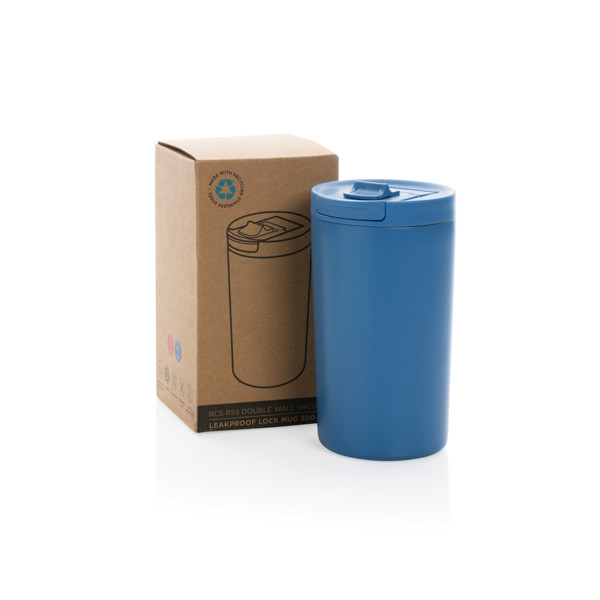 Mug 300ml isotherme et étanche en acier recyclé RCS - Bleu