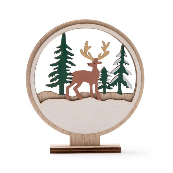 Personalised wooden Christmas decoration with detachable base