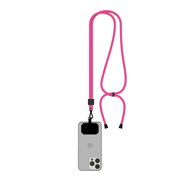 Dvoubarevný držák telefonu Crossbody z polyesteru - Fialově červená / Černá příslušenství