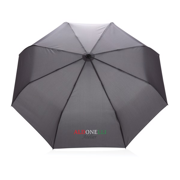 21" bambus auto-open/close deštník Impact ze 190T RPET AWARE - Antracitová