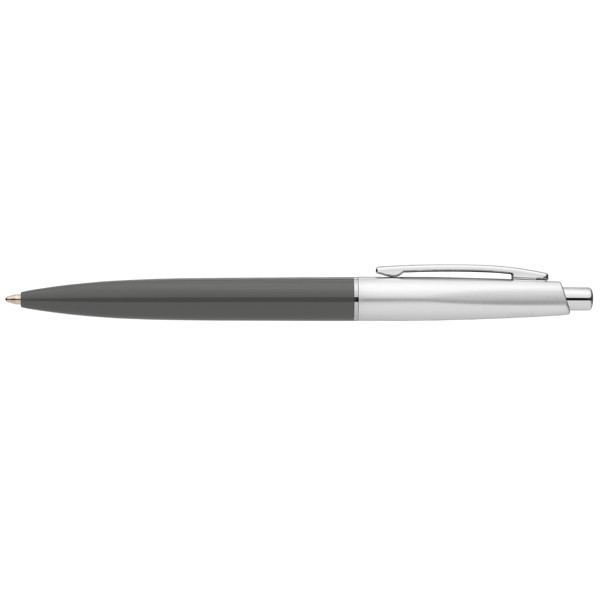 Natori Recycled Plastic Chrome Trim Pen - Grey / 4 Colour inkjet