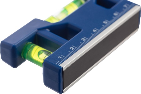 Porta-chaves de nível de bolha de ar em ABS reciclado Indira - White