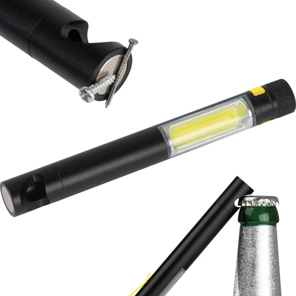 COB light with bottle opener FRANZISKA - Yellow