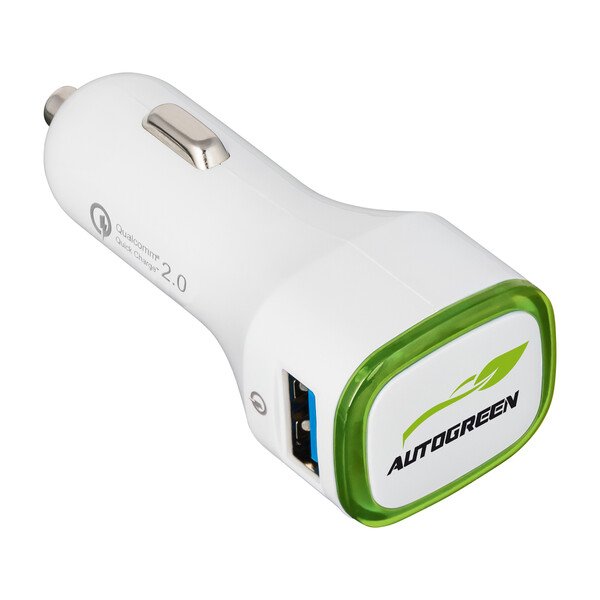 Chargeur voiture USB Quick Charge 2.0® COLLECTION 500 - vert clair