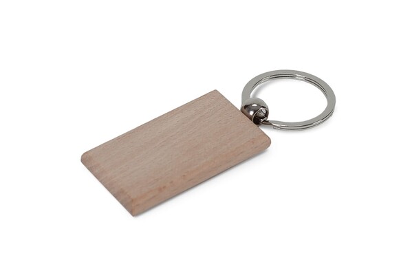 Key ring wood rectangular