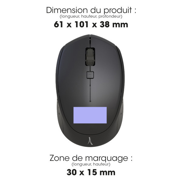 CHUZUMO - SOURIS ÉCO SANS FIL DOUBLE DONGLE (USB-A + USB-C)