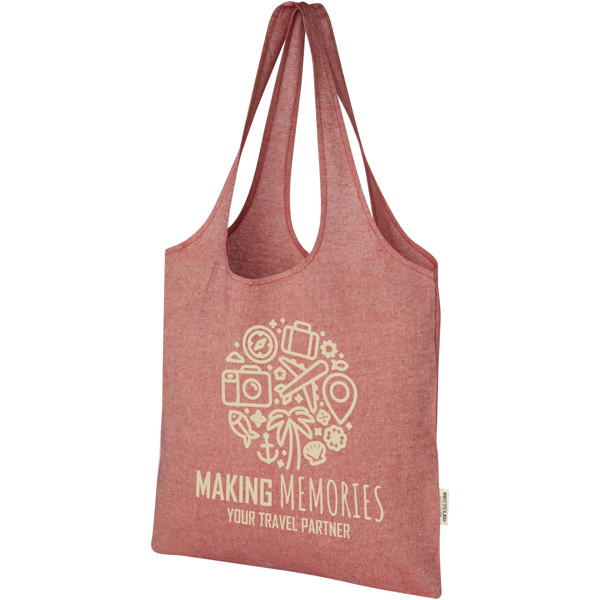 Sac shopping Pheebs tendance en coton recyclé de 150 g/m² - Rouge