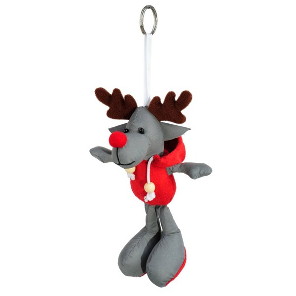 Reindeer reflecive keyring