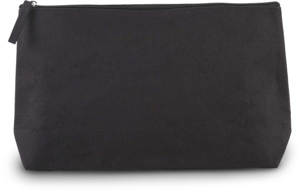 Cotton Canvas Toiletry Bag - Black