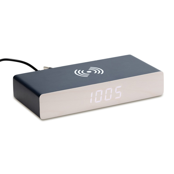 Nesna wireless charger with clock