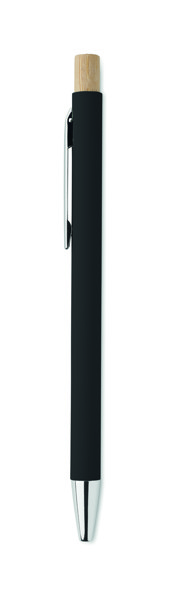 Recycled aluminium ball pen Bergamo - Black