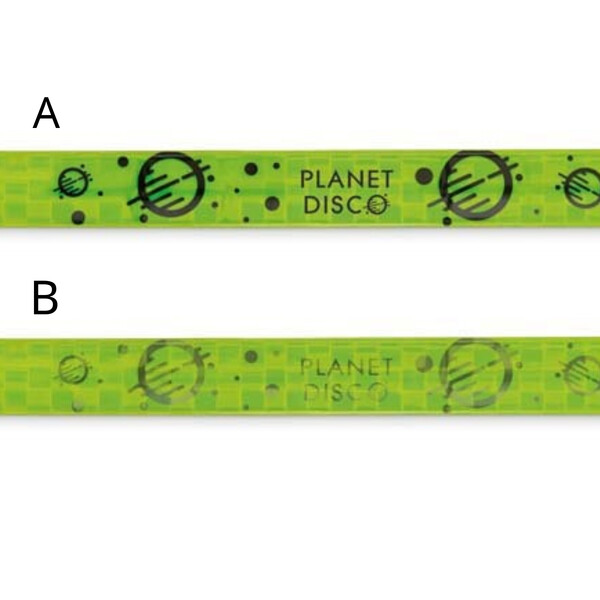 Reflective safety slap band with chequered surface (EN17353) - Chequered Yellow