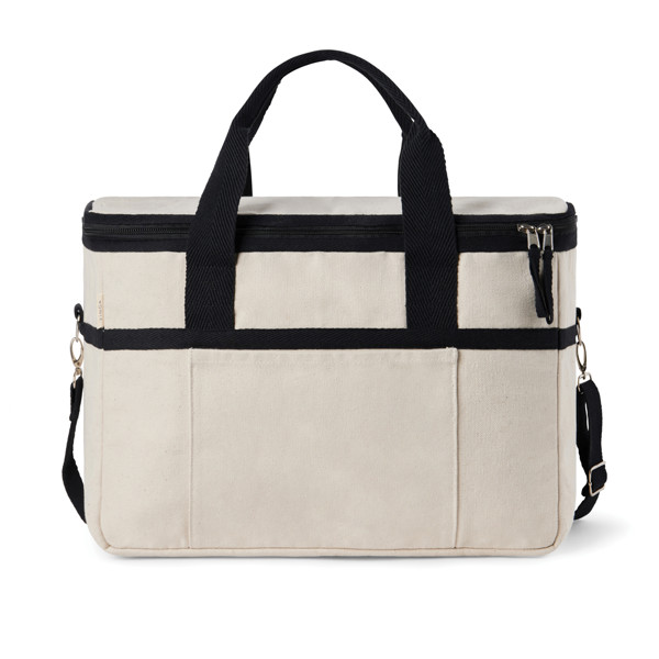 Chladiaci kôš VINGA Volonne z recykl. canvas AWARE™ - Off White / Čierna