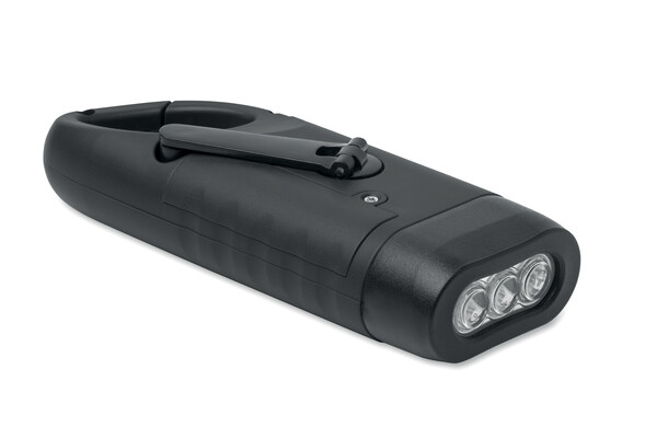 Solar torch with dynamo crank Cranch - Black