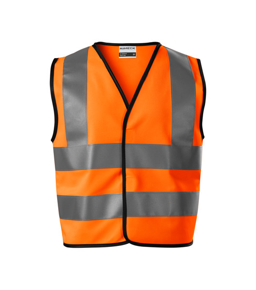 Bezpečnostní Vesta Dětská Rimeck® Hv Bright - Fluorescenční Oranžová / 104 - 128 cm/4 - 6 let