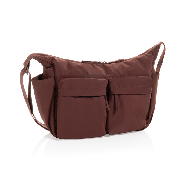 KENTO URBAN RCS polstrovaná crossbody taška z rec. Nylonu - Vínovo Červená