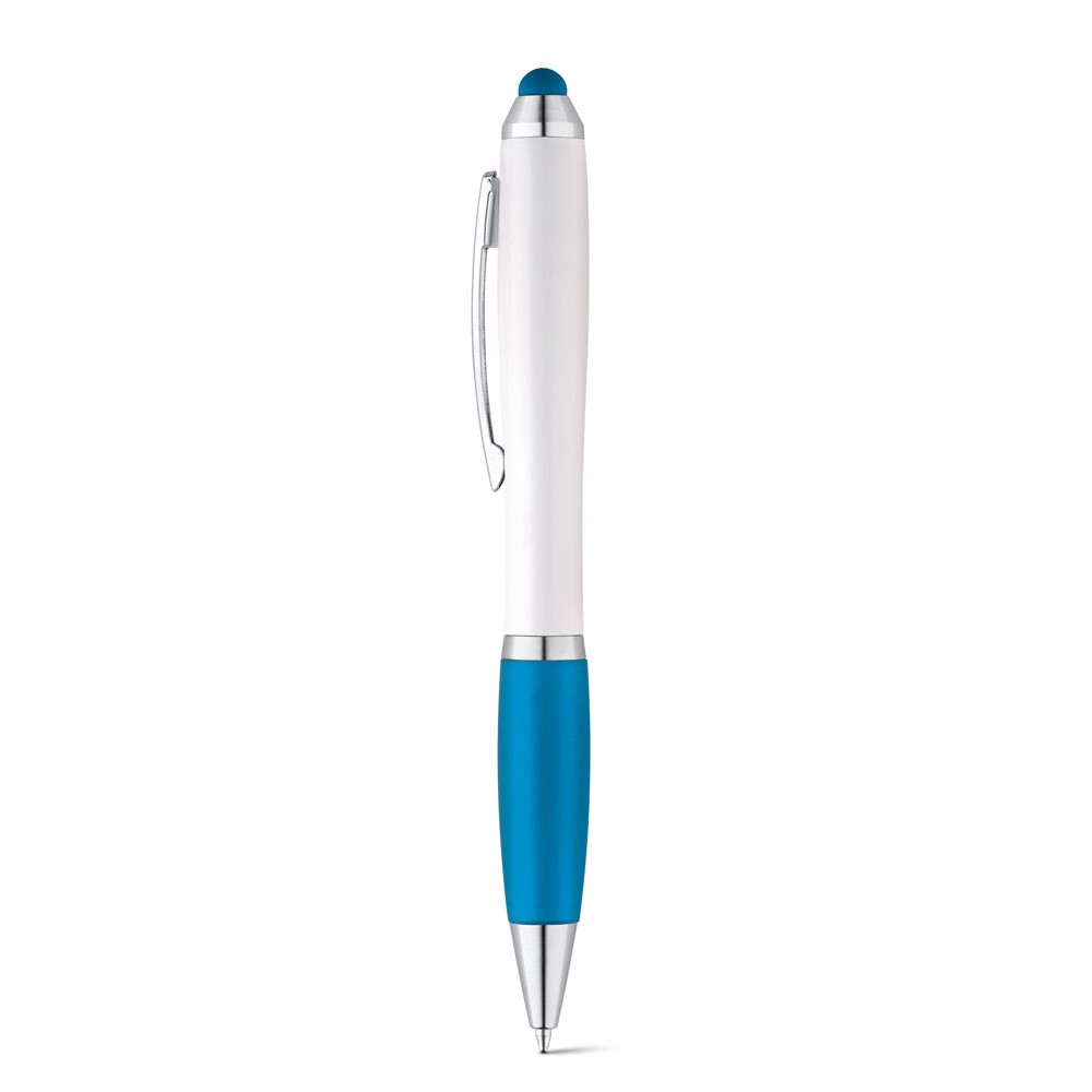 SANS BK. Kuličkové pero s kovovým klipem - Světle Modrá