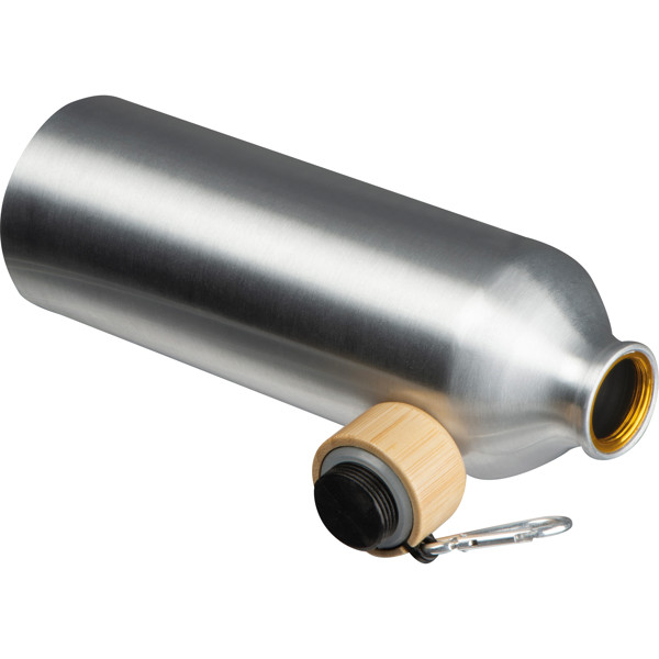 Sticlă mare de băut din aluminiu reciclat, 500 ml - Silvergrey