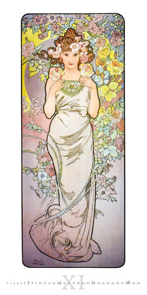 Nástěnný kalendář Alfons Mucha 2027
