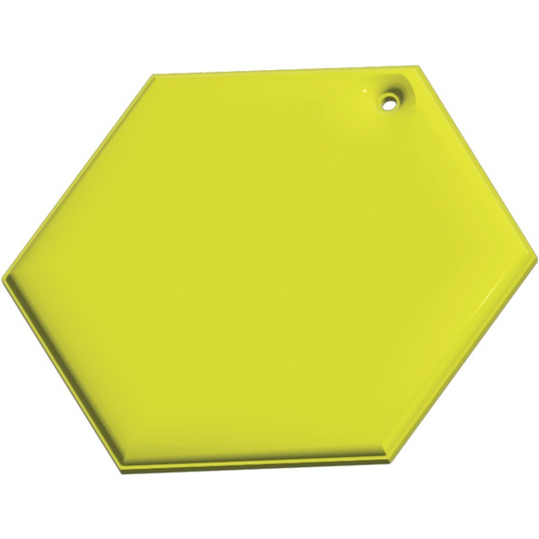 Pendente refletor de PVC hexagonal RFX™ - Amarelo neón