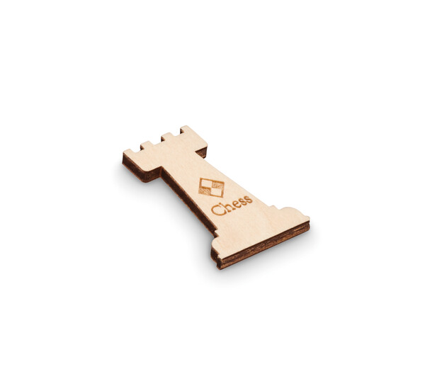 Custom shape wooden lapel pin - Butterfly clutch / Tissue paper wrapping
