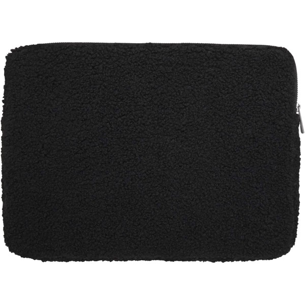 Bear 13" GRS-recycelte Sherpa Laptophülle 2 L - schwarz