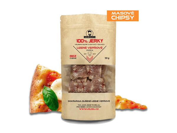 100% JERKY CHIPSY Bravčové- pizza