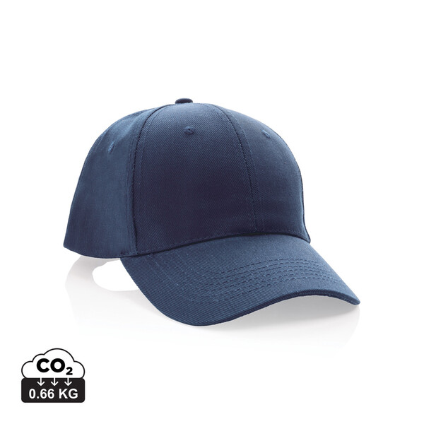 Impact 6 panel 280gr ανακυκλωμένο βαμβακερό καπέλο με AWARE™ ιχνηλάτη - Navy
