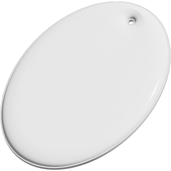 Gancio catarifrangente ovale in TPU con catenella RFX™ - Bianco