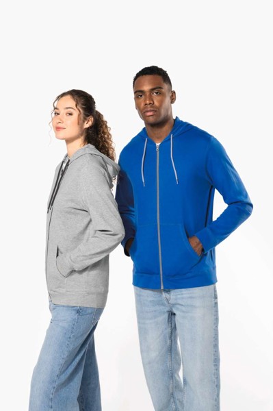 Lightweight Cotton Hooded Sweatshirt - Light Royal Blue / XS