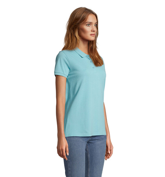 PLANET WOMEN Polo 170g - Pool BlueL