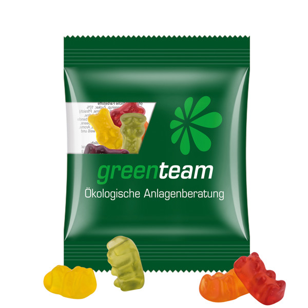 Minitüte,12 g, kompostierbare Folie weiß, Trolli Vegane Gummibärchen, 14% Fruchtsaft