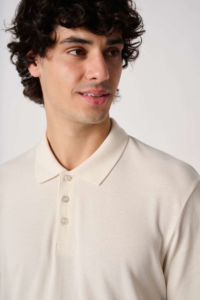Men's Pique Polo Shirt - Ideal White / S