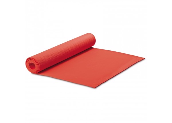 Fitness-yoga mat with carrier - Red