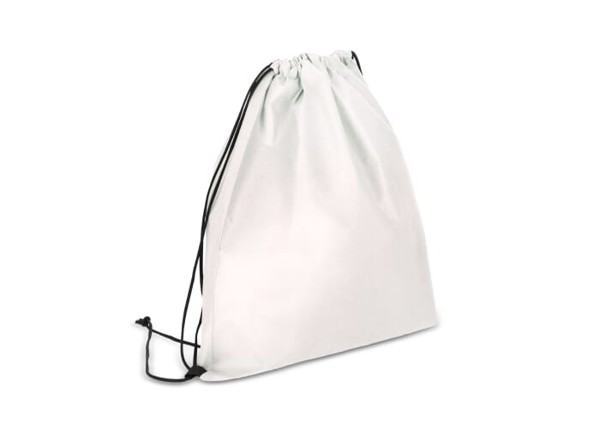 R-PET Drawstring bag non-woven 38 x 42cm 75g/m² - White