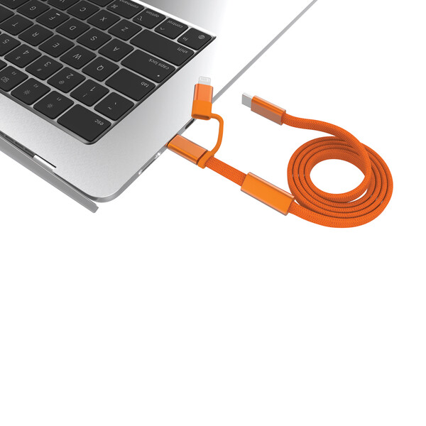 Rychlonabíjecí kabel Arc 2 v 1 z RCS 60W 120 cm - Oranžová
