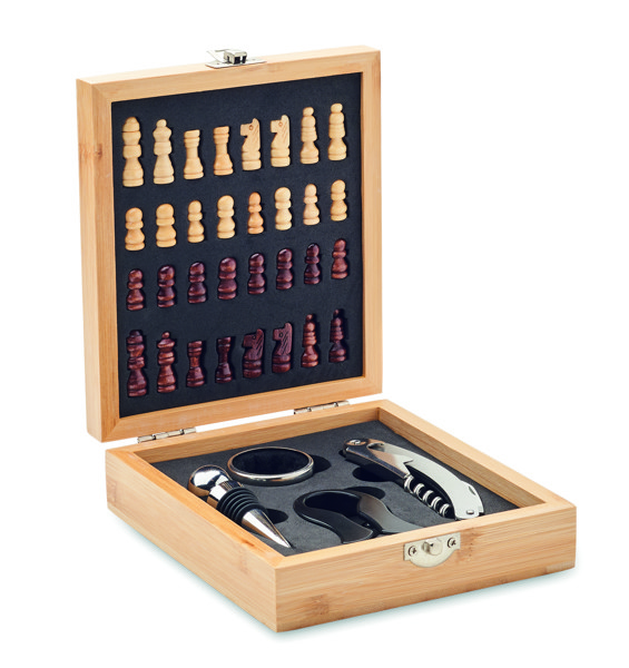 Škatla za vino Chesset iz bambusa, 165x145x45 mm