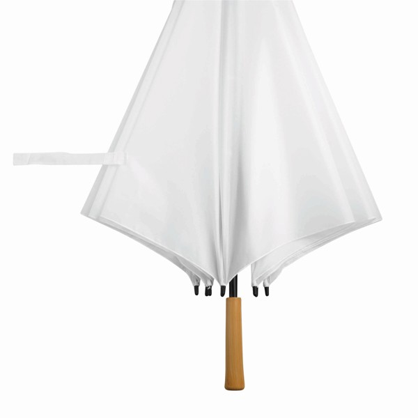 Raindrops golf umbrella, metal frame, 1290 mm - White