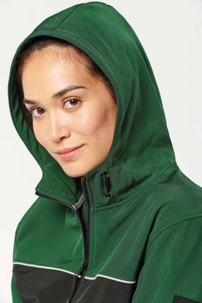 Unisex 3-Layer Two-Tone Bionic Softshell Jacket - Black / Dark Grey / M