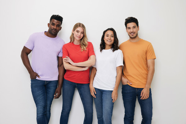 T-shirt en coton recyclé Iqoniq Bryce - Sundial Orange / L