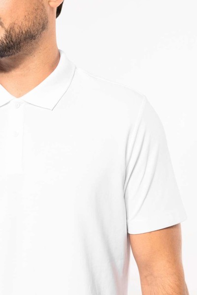 Men's Short-Sleeved Supima® Polo Shirt - White / L