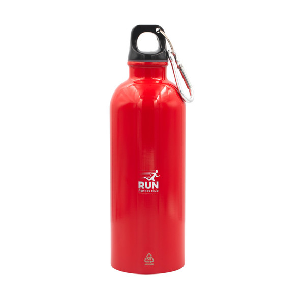 Sports bottle 500 ml with carabiner clip | Brenda - red