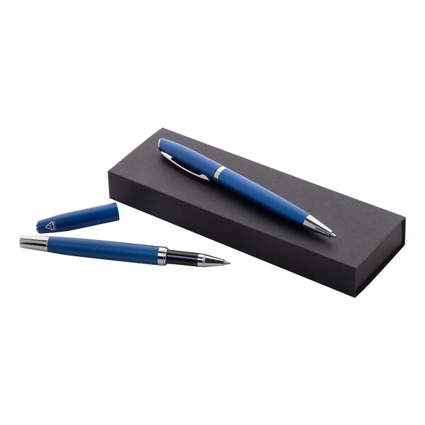 Parure stylo métal Redivi - Bleu