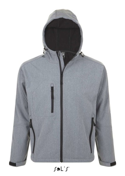 Sol's Replay Men - Softshell με κουκούλα - Grey Melange / M