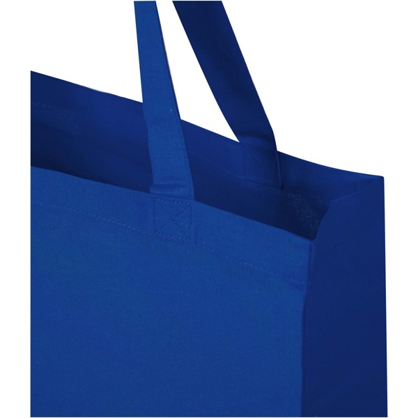 Sac shopping à soufflets Madras en coton recyclé 140 g/m² certifié GRS 12L - Bleu royal