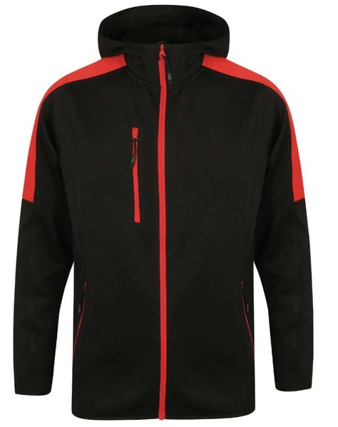 Adults' Active Softshell Jacket - Black / Red / XS